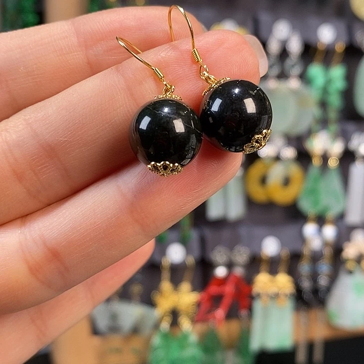 翡翠未镶嵌耳饰翡翠