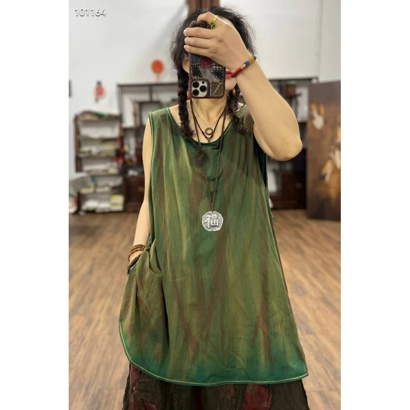 8679搞定百搭彩染炫彩背心打底春夏新款