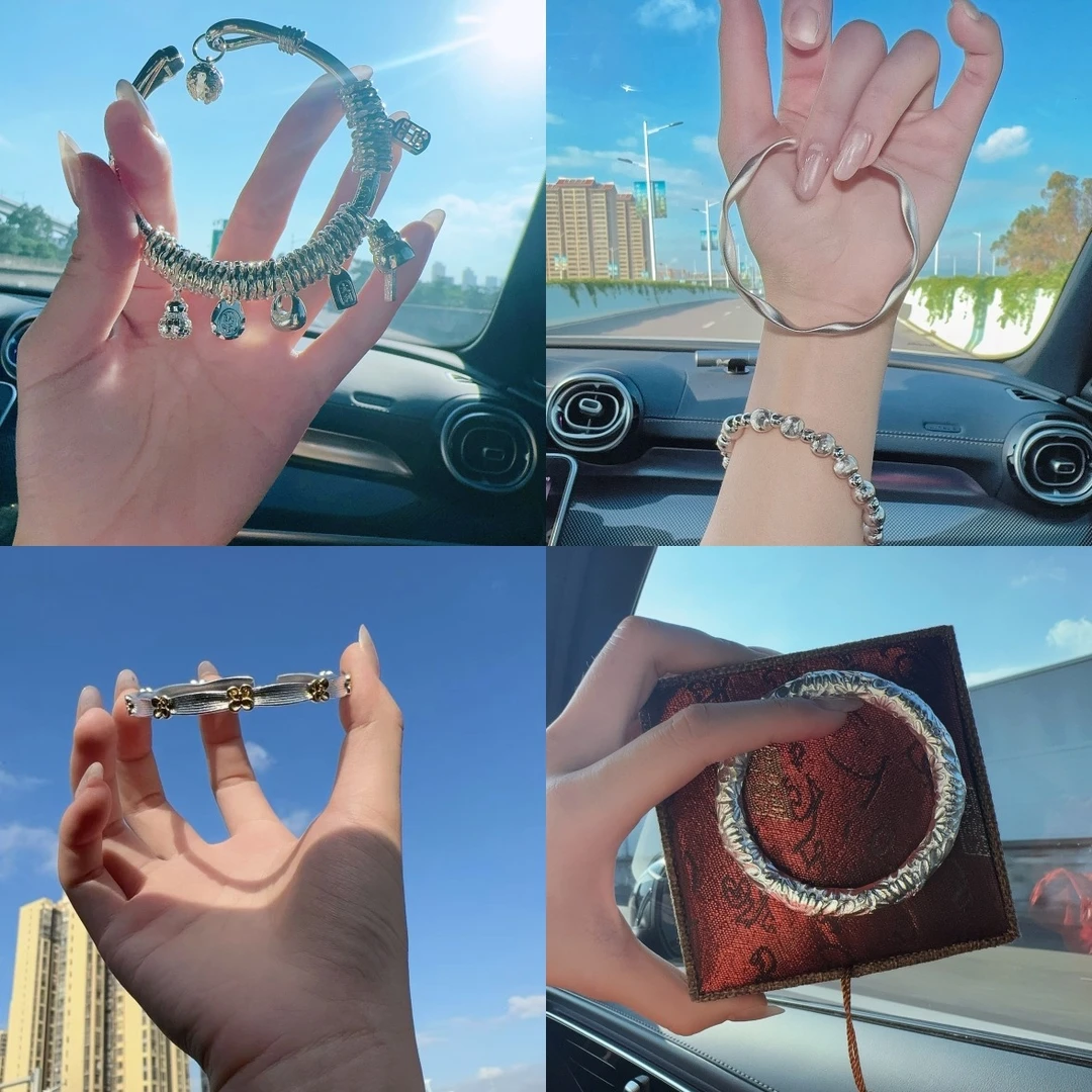 足银手镯 创意礼盒手镯（现场开）-GCQ