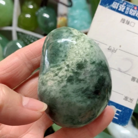 蛇纹石玉手把件未镶嵌