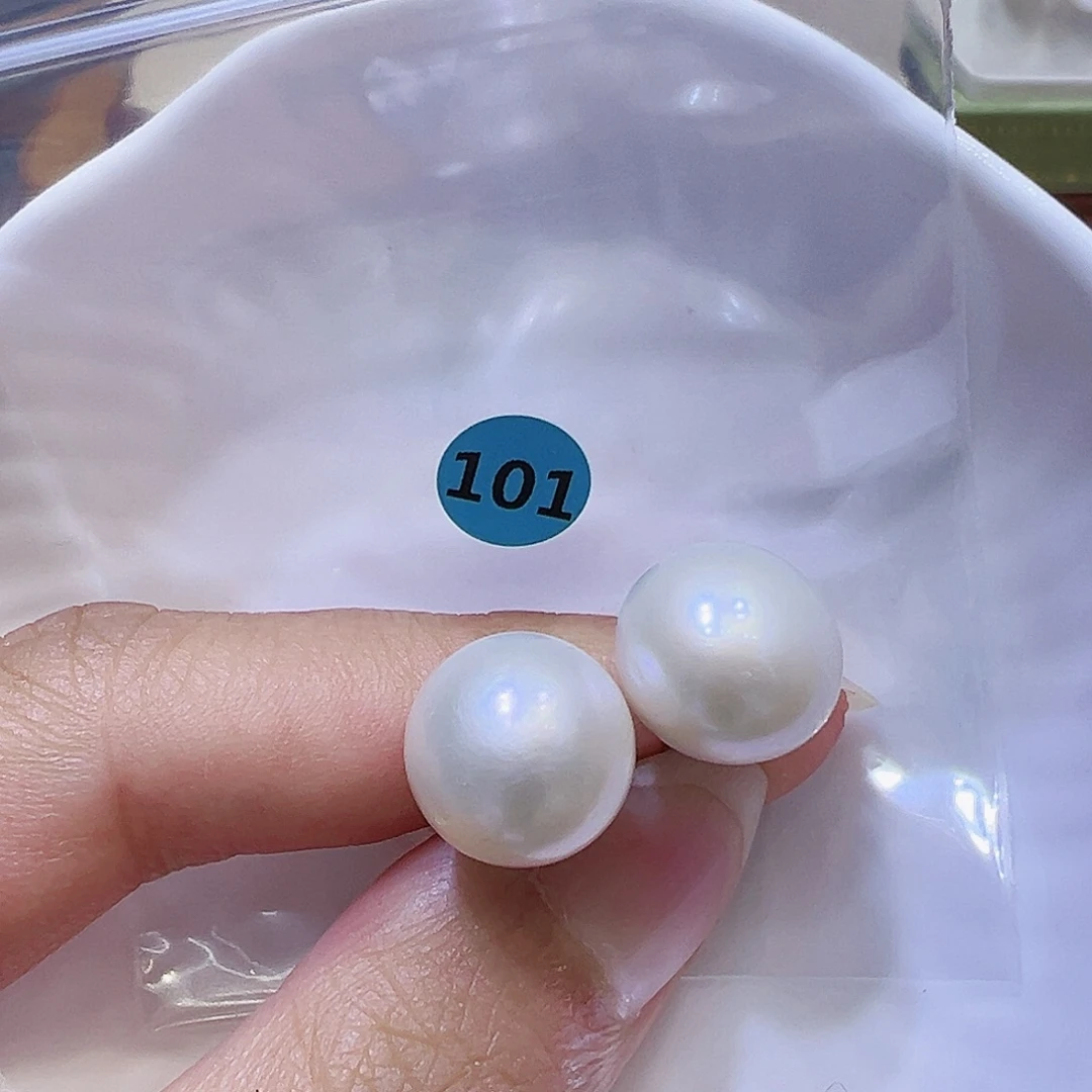 银S925镶嵌耳饰淡水珍珠