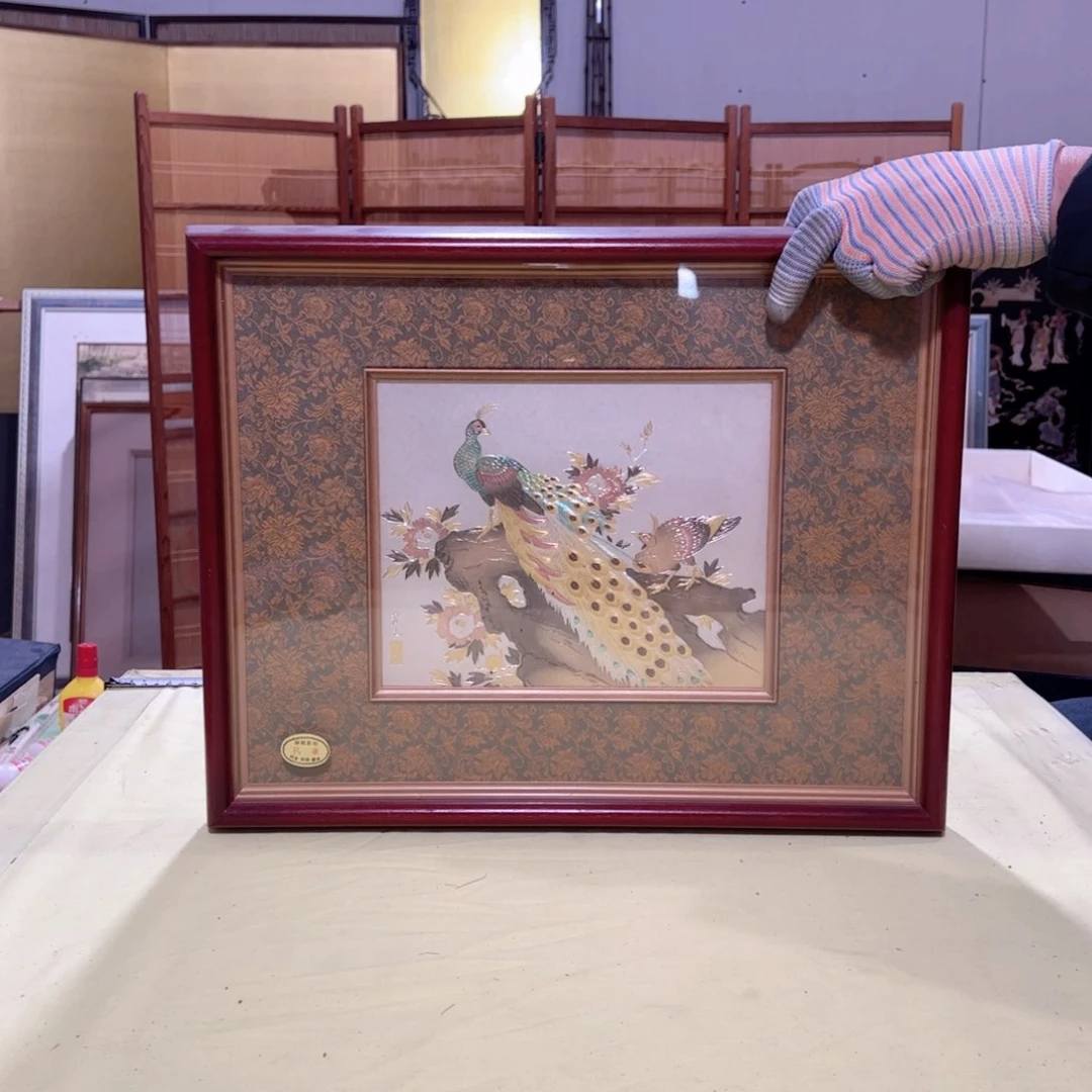 绘画屏风框画茶空间设计