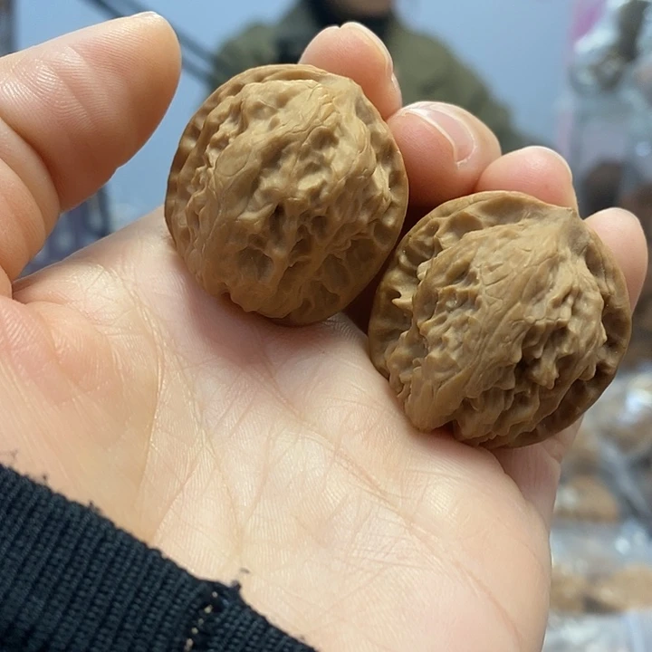文玩核桃把件32野狼蜡皮小众迷你