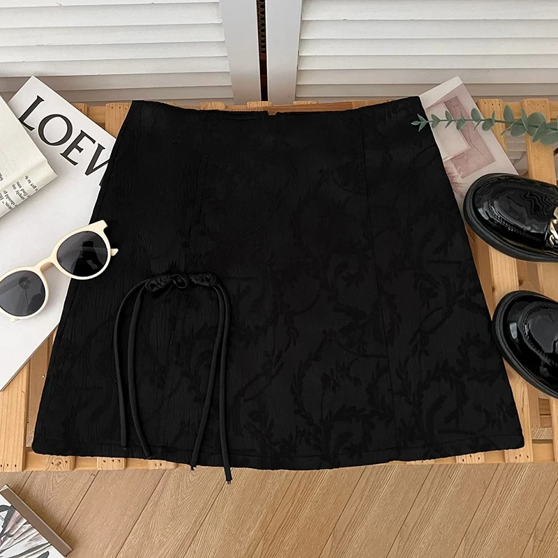 新疆包邮“竹枝词”QZ0061#裙长37 腰围62国风提花半裙