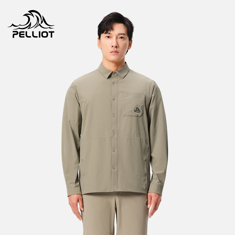 伯希和休闲衬衣内搭春季25新款户外考度拉面料男款防泼水耐磨衬衫