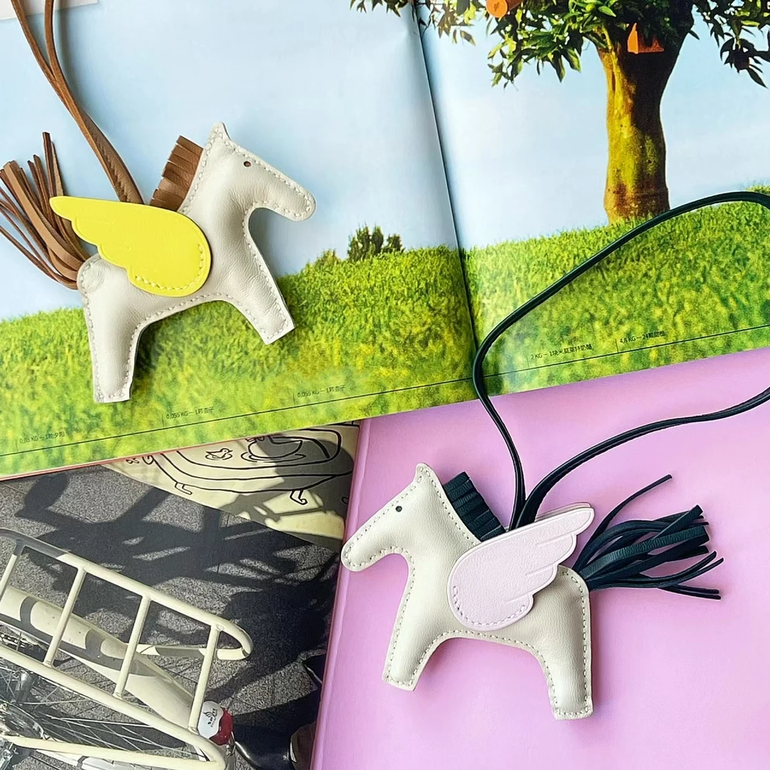 全手工小飞马包包挂件真皮小马饰品