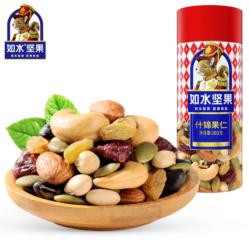 如水 什锦果仁380g每日坚果混合果仁坚果炒货办公室零食特产家庭