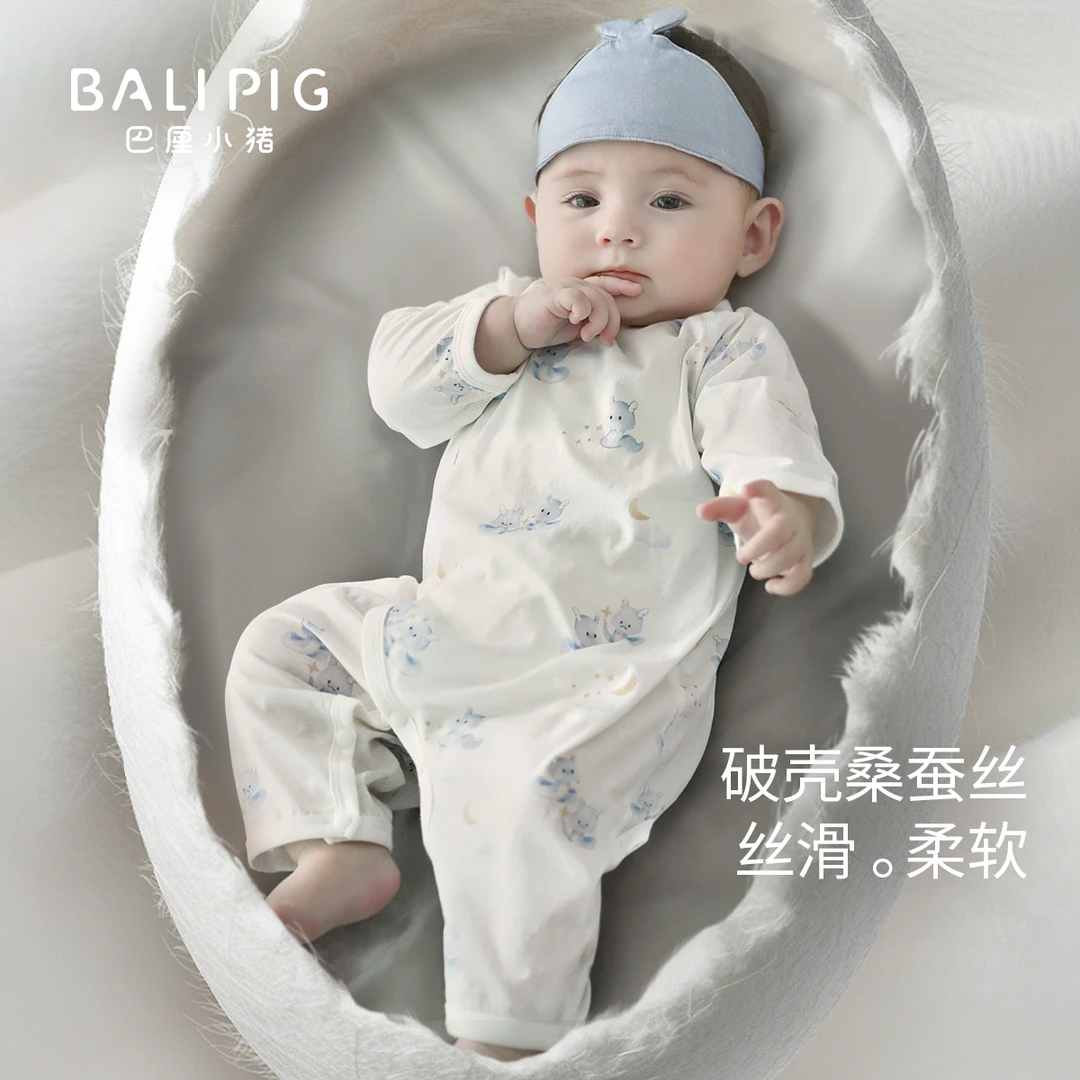 蛇宝宝连体衣春秋和尚服初生儿四季长袖睡衣新生儿婴儿衣服