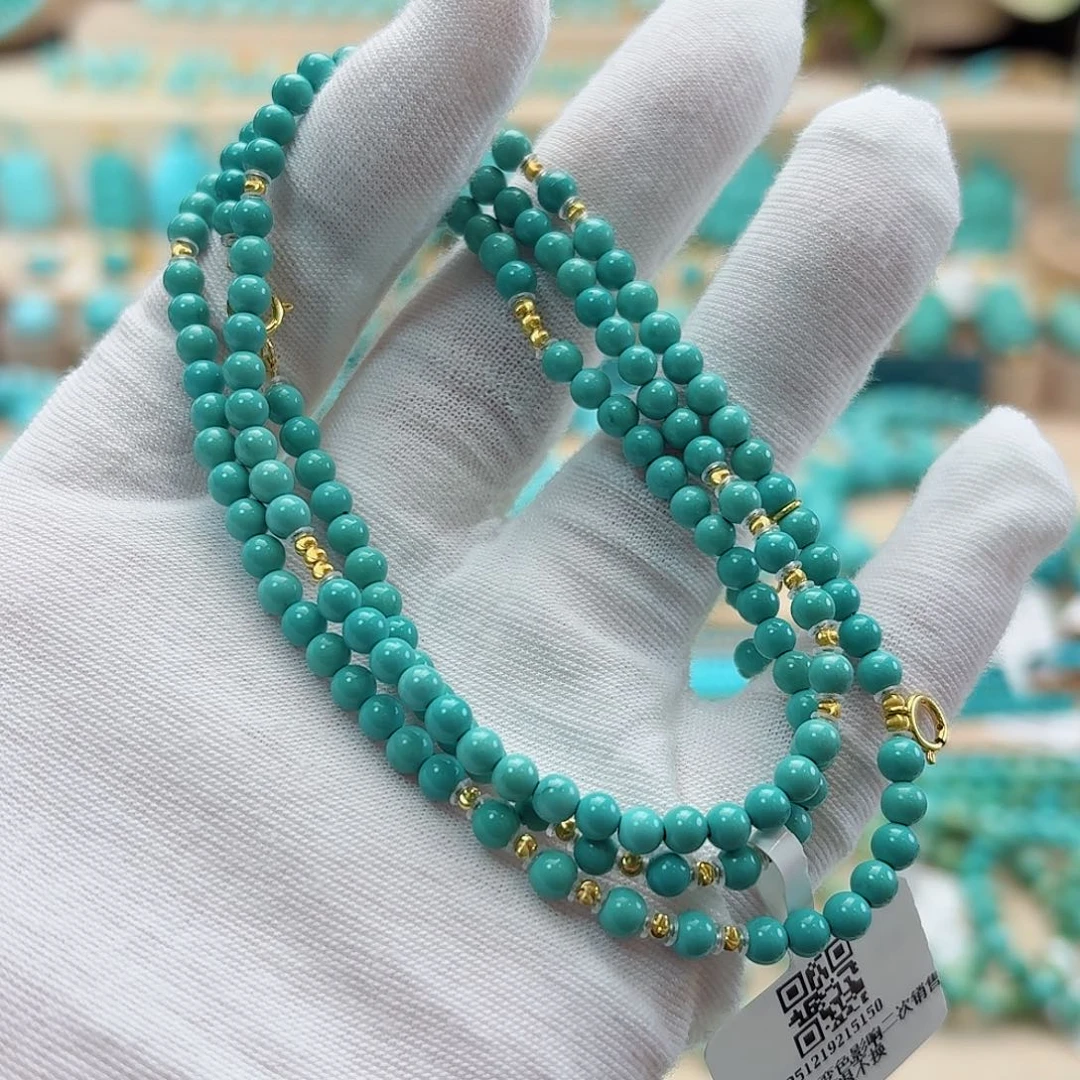 绿松石18K金镶嵌珠宝奇石