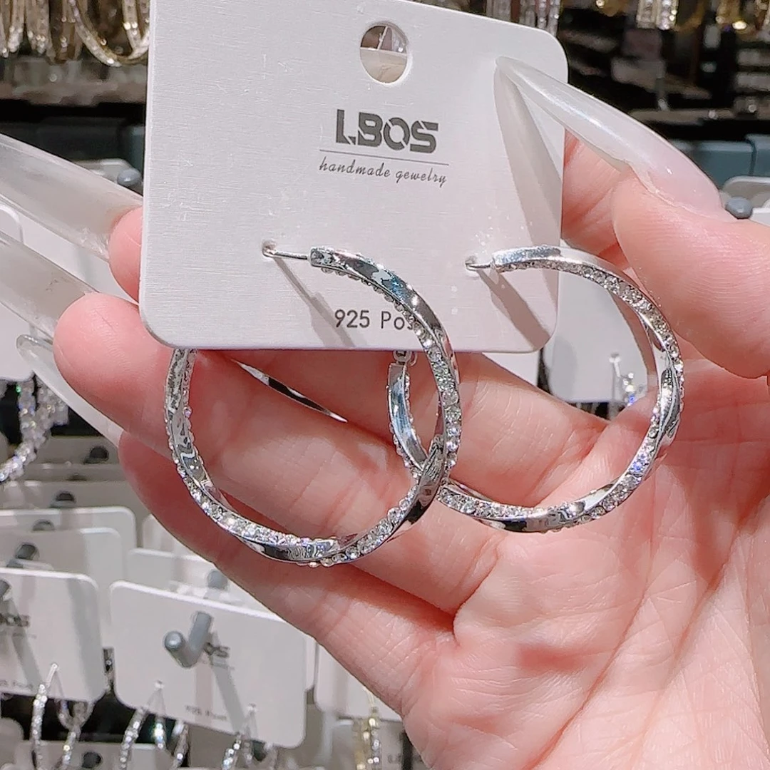 锆石铜合金925银耳环