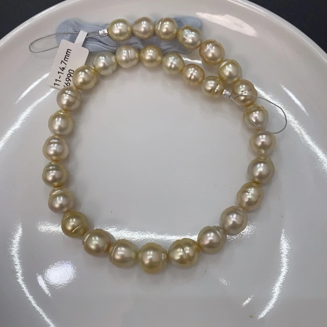未镶嵌颈饰海水珍珠K****拉金珠项链11-14.7可定制瑶