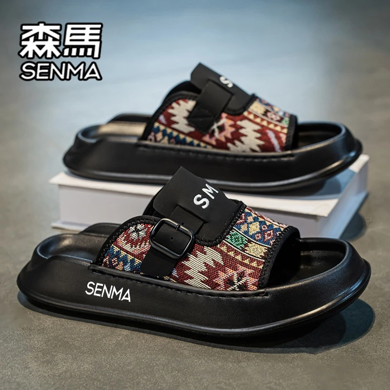 SENMA/森马凉鞋男夏季新款踩屎感网红沙滩鞋男士软底耐磨运动凉拖