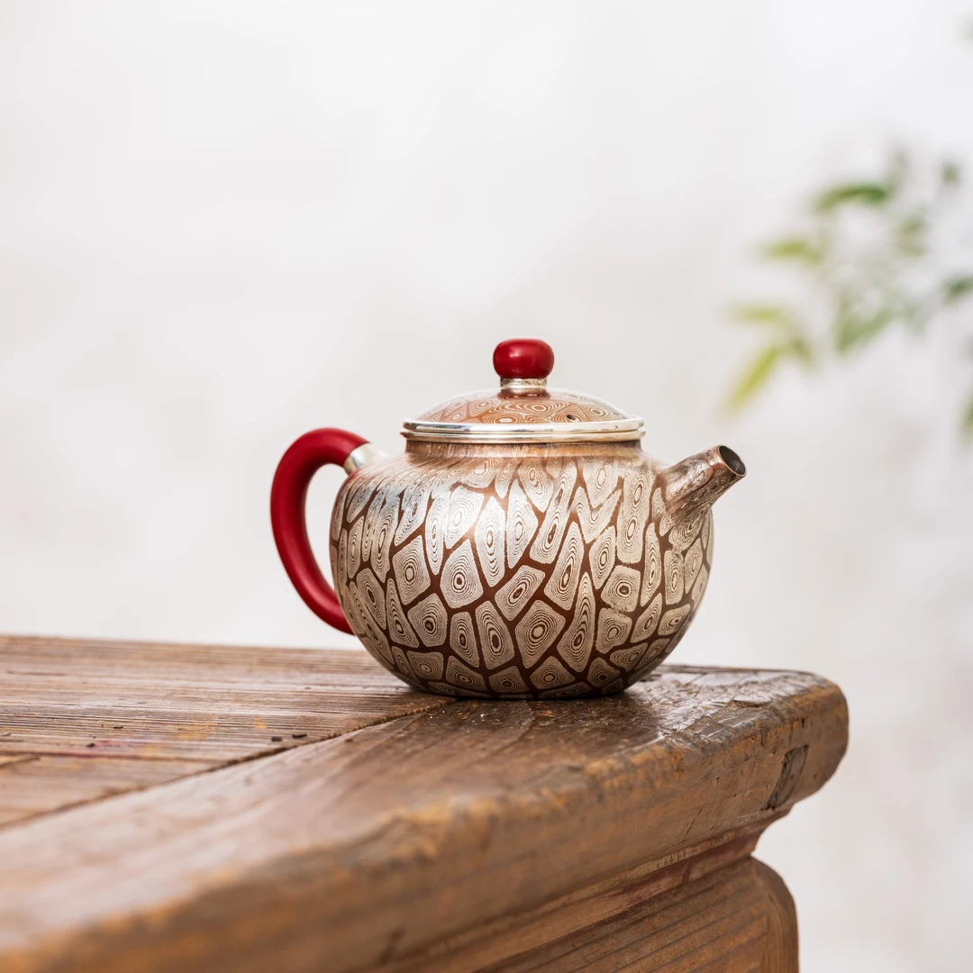 蜂鸟工坊 大师壶 漆把木纹金小壶泡茶壶 SWA685