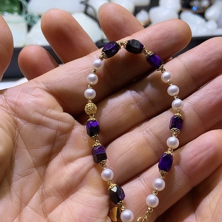 苏纪石（舒俱来）18K金镶嵌手链