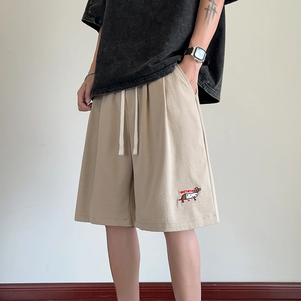 NINEDAO/玖岛夏季休闲短裤男士潮流宽松百搭裤子港风学生薄款中裤