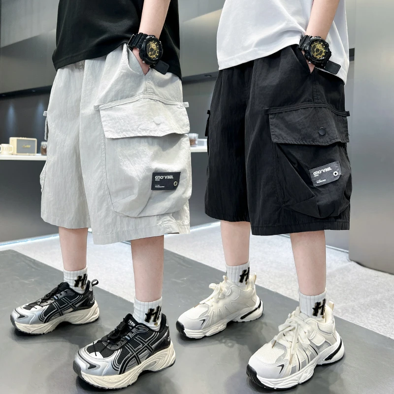 男童夏装薄款裤子2025新款中大童夏季男孩工装短裤夏款中裤儿童装