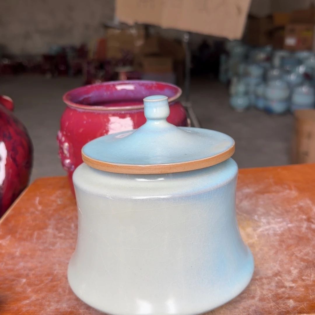 瓷摆件郑家钧窑摆件微瑕