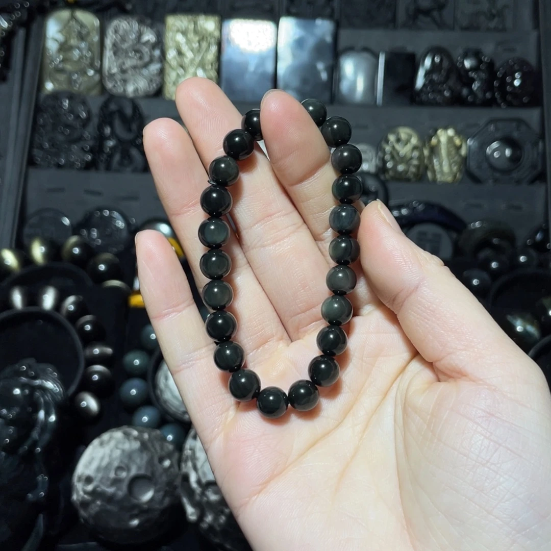 小***蛋黑曜岩未镶嵌珠宝奇石