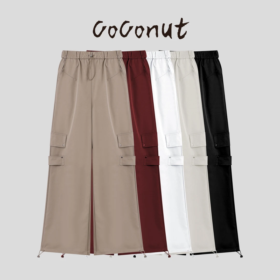 coconut运动女户外运动休闲长裤秋季直筒裤裤子美系工装裤