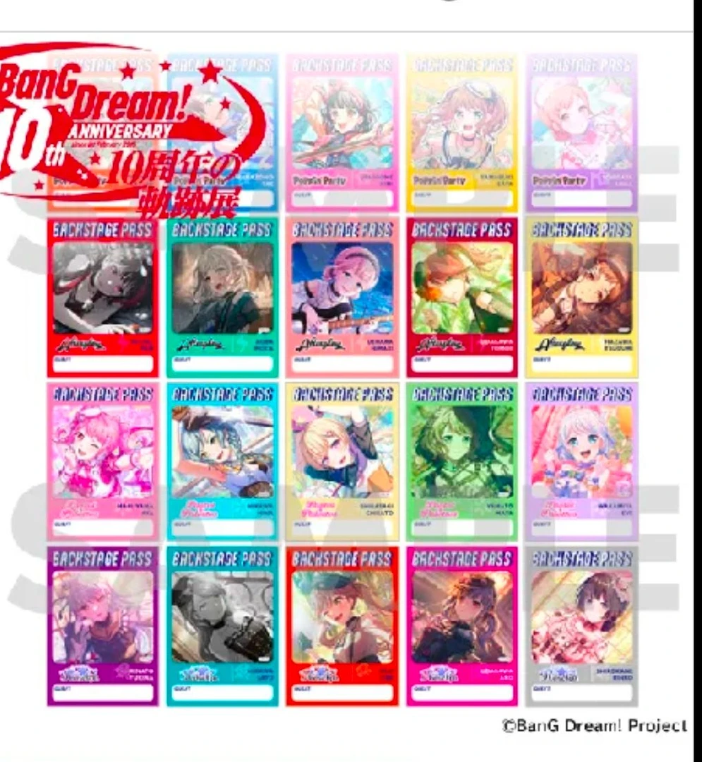 bangdream邦多利 轨迹展a盒相卡 一包两张