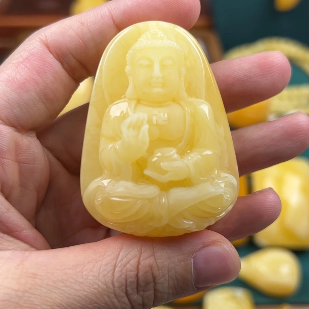 岚***琥珀未镶嵌颈饰纯天然琥珀蜜蜡无优化