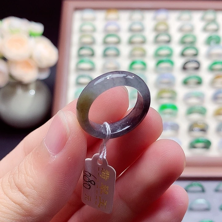 翡翠未镶嵌戒指17-18号