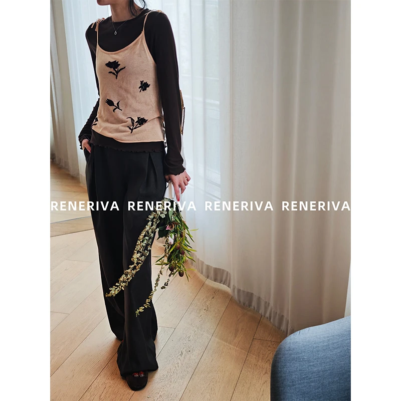 ReneRiva买手店 Riva 简而有致之花影刺绣真两件上衣