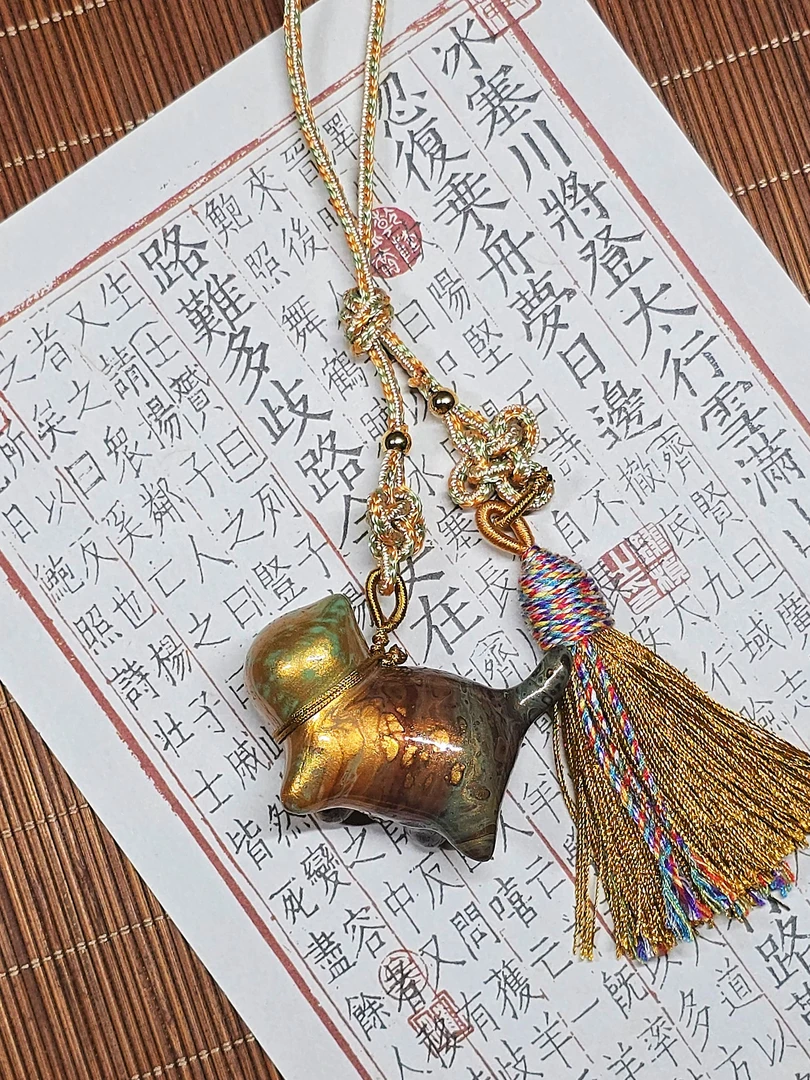 非遗漂漆工艺创意小猫挂件B款