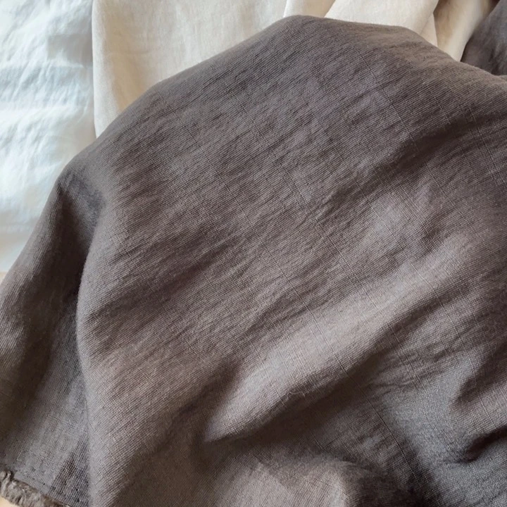 天丝（莱赛尔纤维）深咖色棉麻2米