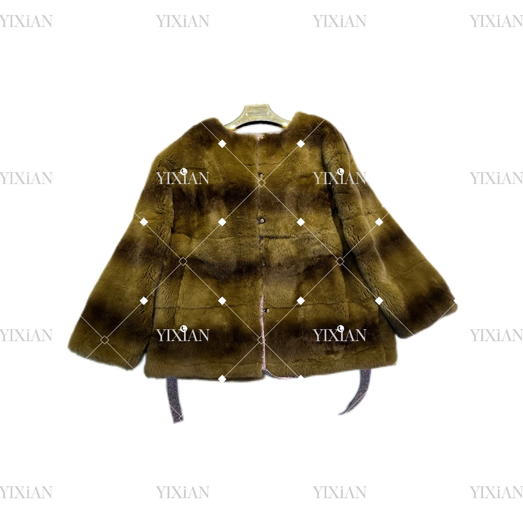 【YIXIAN】时尚高奢双面艺术感缎光外套25112-A