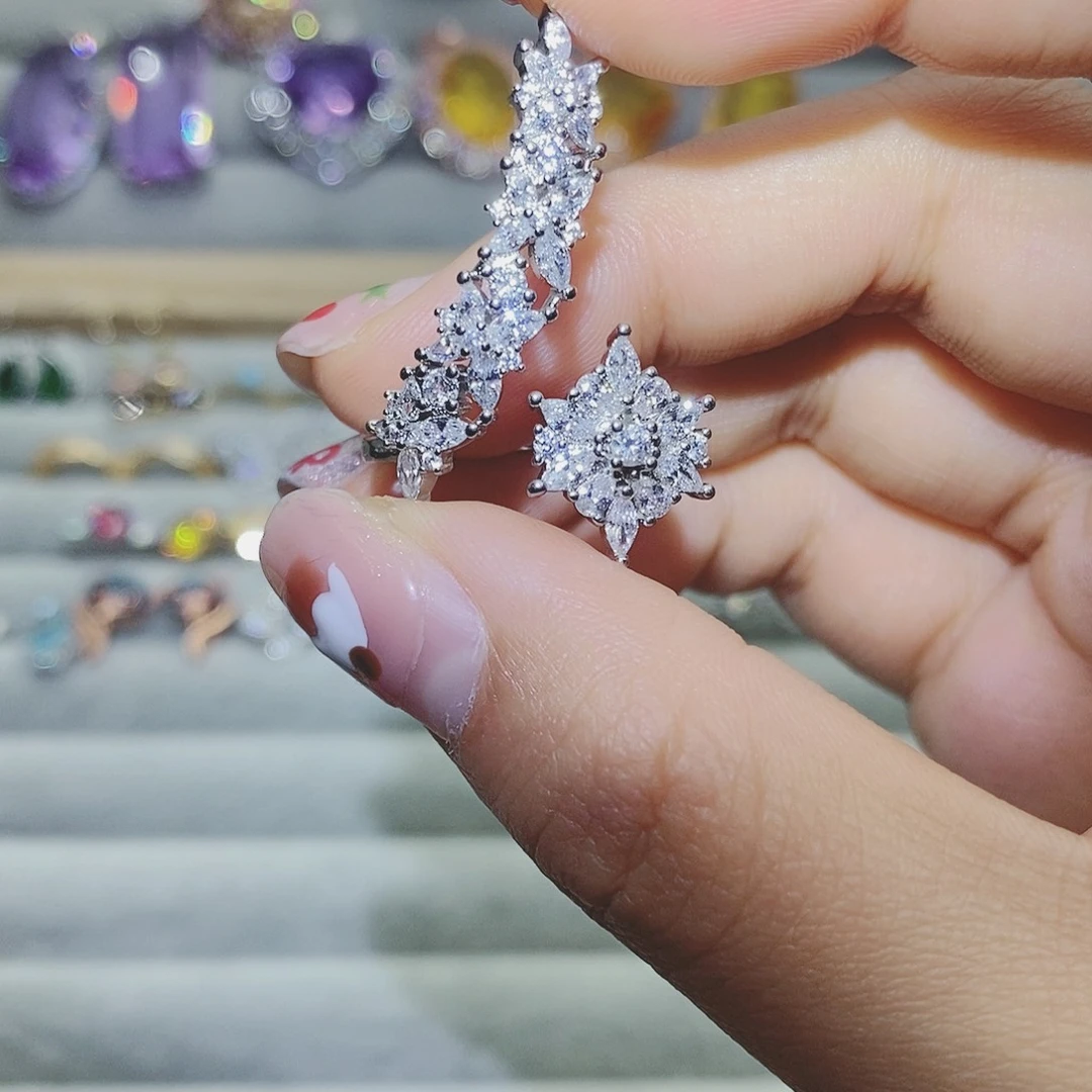 【闪购商品】托帕石耳饰银S925镶嵌