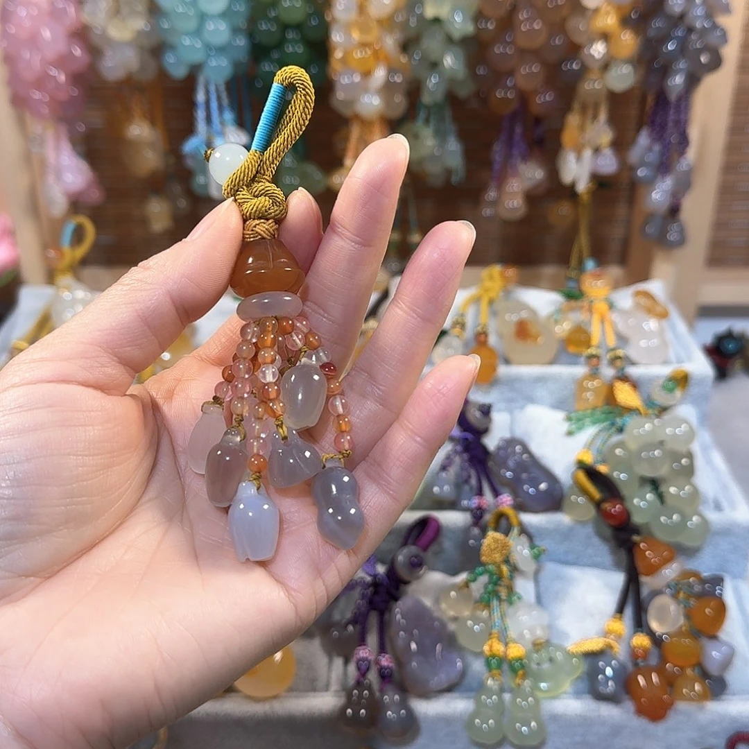 玛瑙/玉髓钥匙挂件福利款通货料子不挑带有包容点未镶嵌