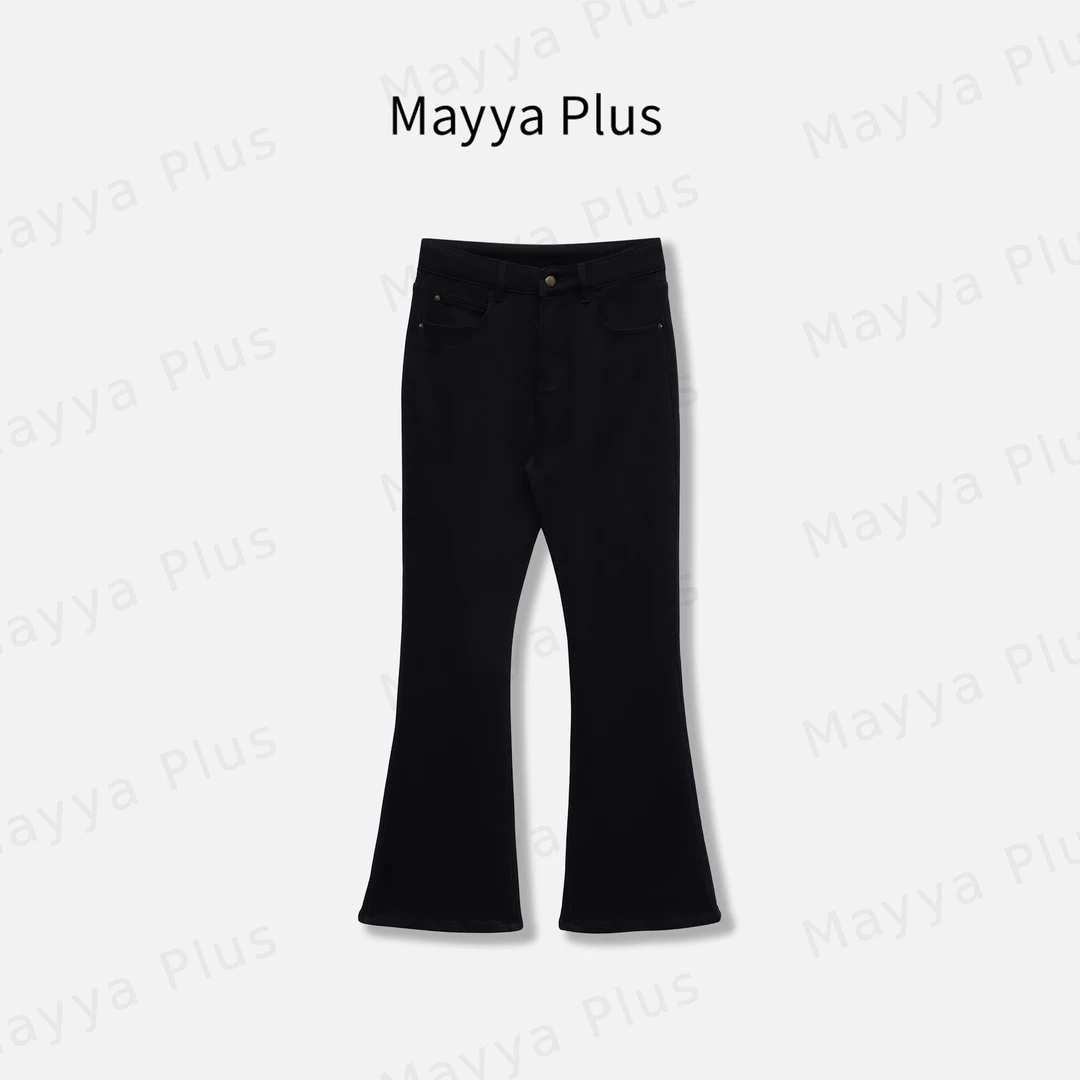 【马蹄牛仔】Mayya Plus麦芽定制气质显瘦韩风休闲牛仔裤女32547732
