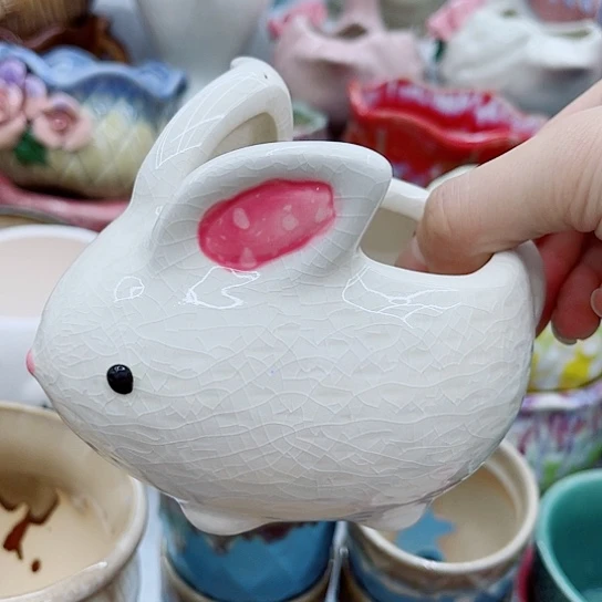 多肉绿植陶瓷花盆9.9包邮