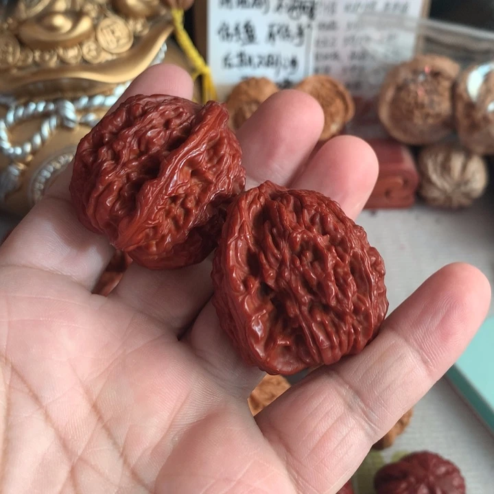 文玩核桃把件毛*、虎头
