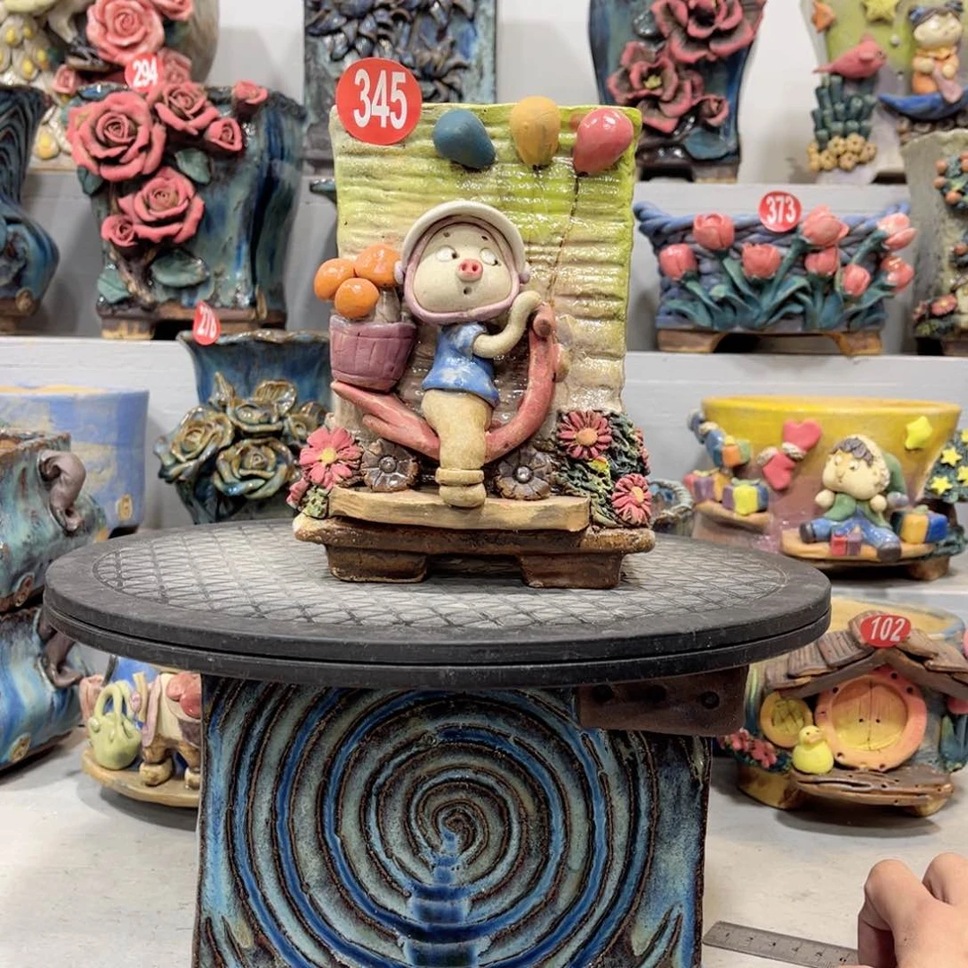 陶瓷微瑕345 号陶然花盆