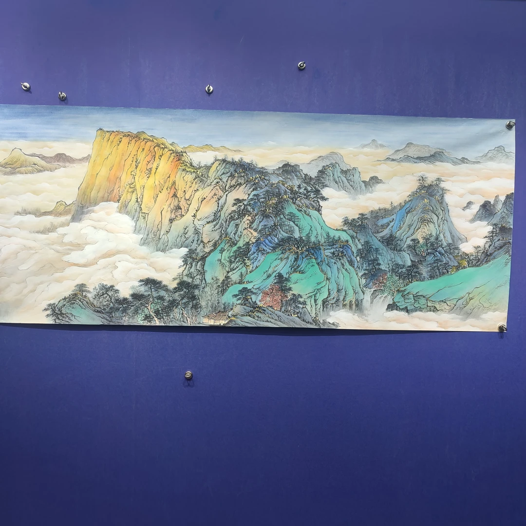 杨金升《金碧山水3》小六尺宣纸 180*70cm-睿云轩