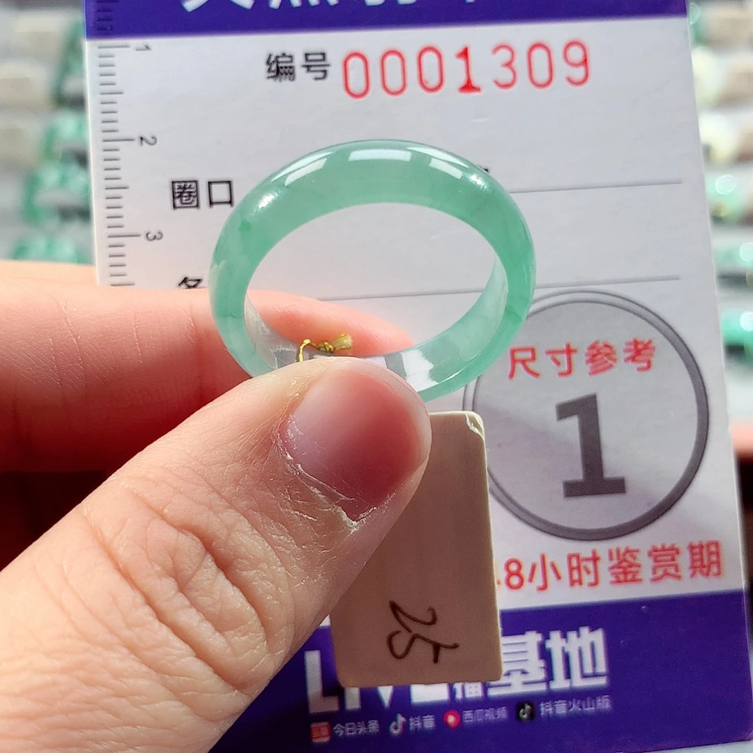 翡翠未镶嵌戒指25号