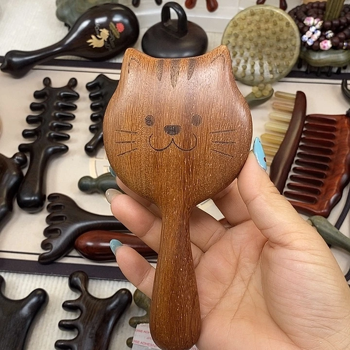 指***光金丝檀28齿猫咪梳