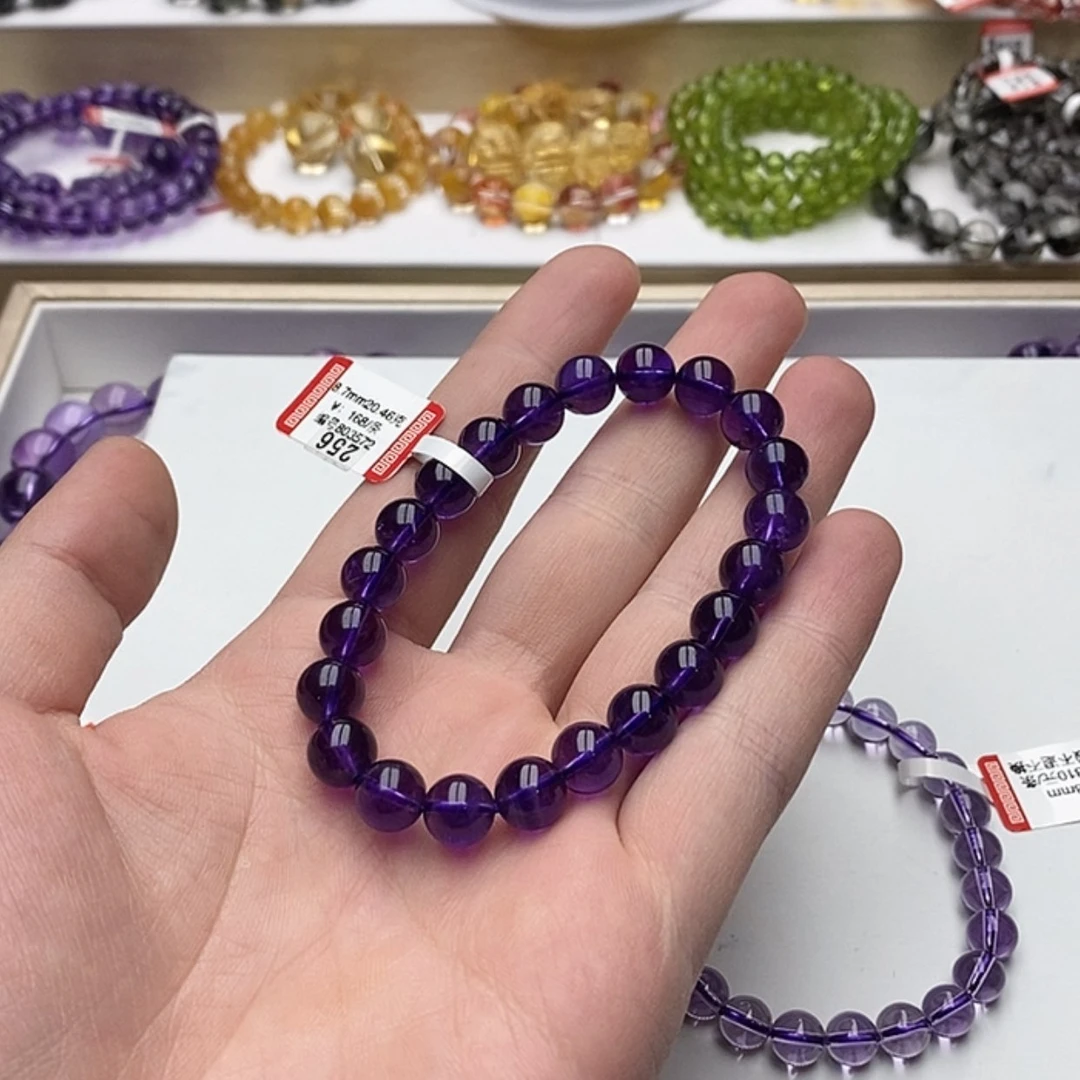【闪购商品】紫晶手链未镶嵌周****?天然乌拉圭