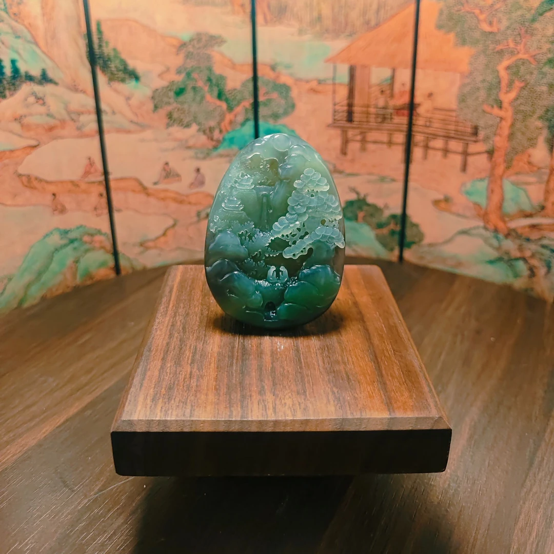 W和田玉山水吊坠0164