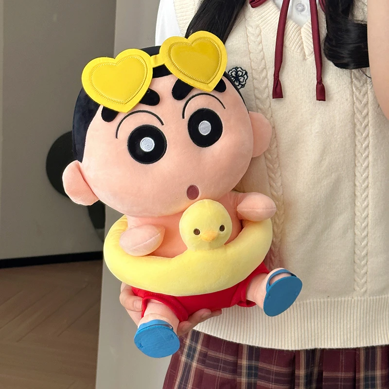 正版夏日蜡笔小新玩偶可爱毛绒玩具公仔女孩睡觉抱枕娃娃生日礼物
