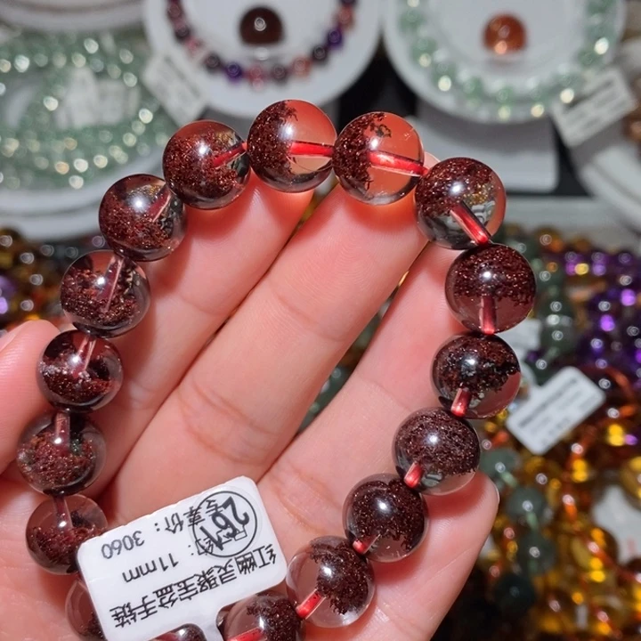 水晶未镶嵌手链红幽灵聚宝盆手链