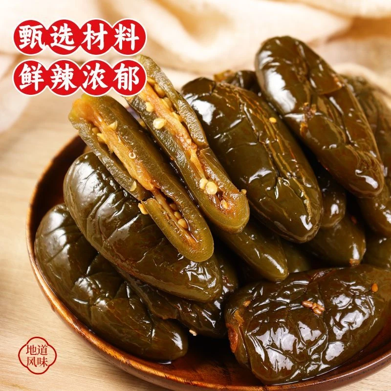 【到手2斤】即食淹港椒辣椒咸菜商用开胃下酒菜酱菜泡菜饭菜