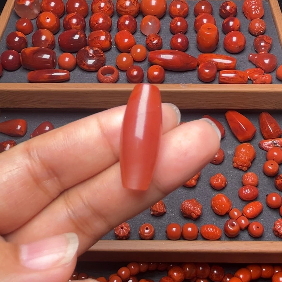 南红玛瑙配饰未镶嵌勒子11.2*28.6mm