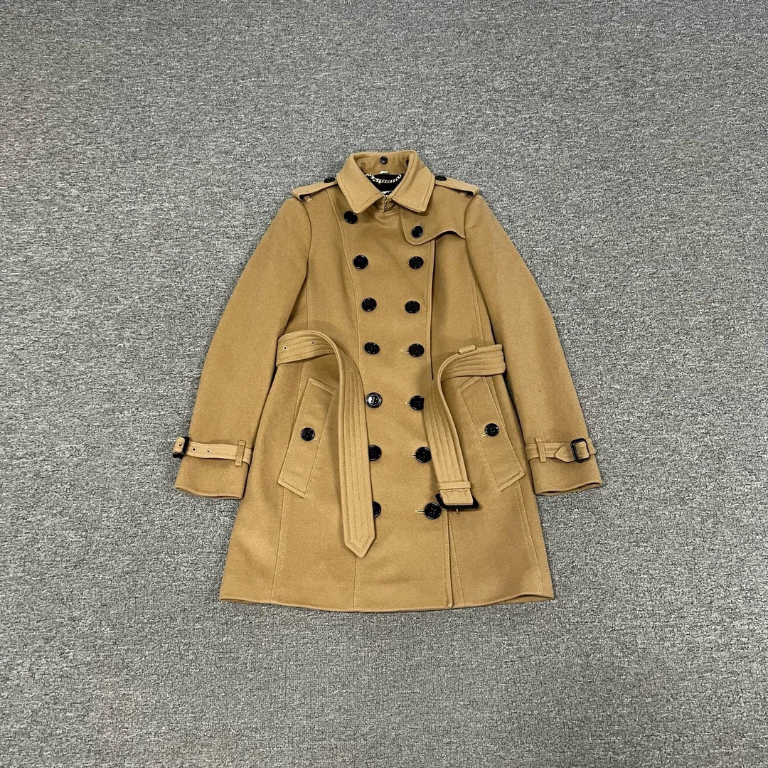 99新 AMIPARIS Burberry卡其色大衣uk6