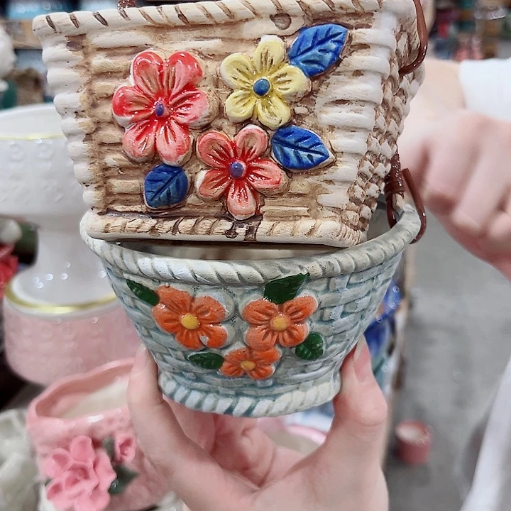 有孔.凑单10元陶瓷花盆发货！