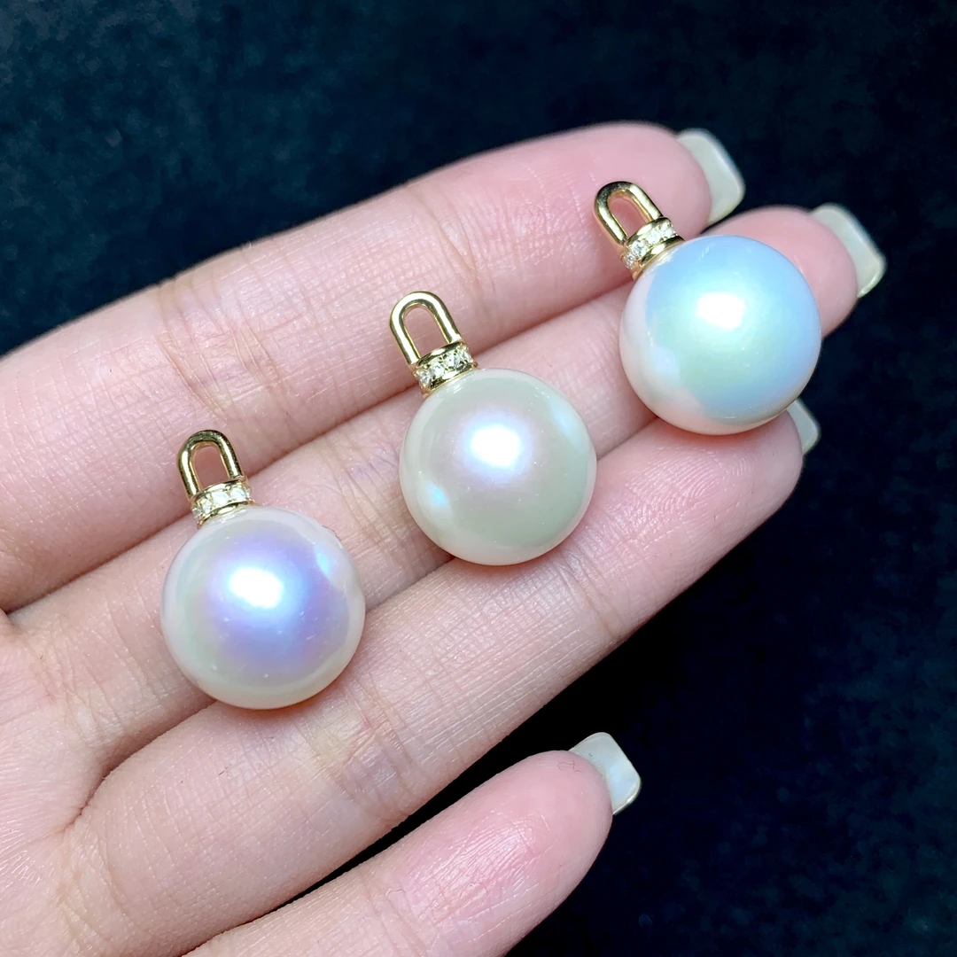 【云上叙】V36200-M-S925银珍珠吊坠-多样性发一件-13mm（甄选）