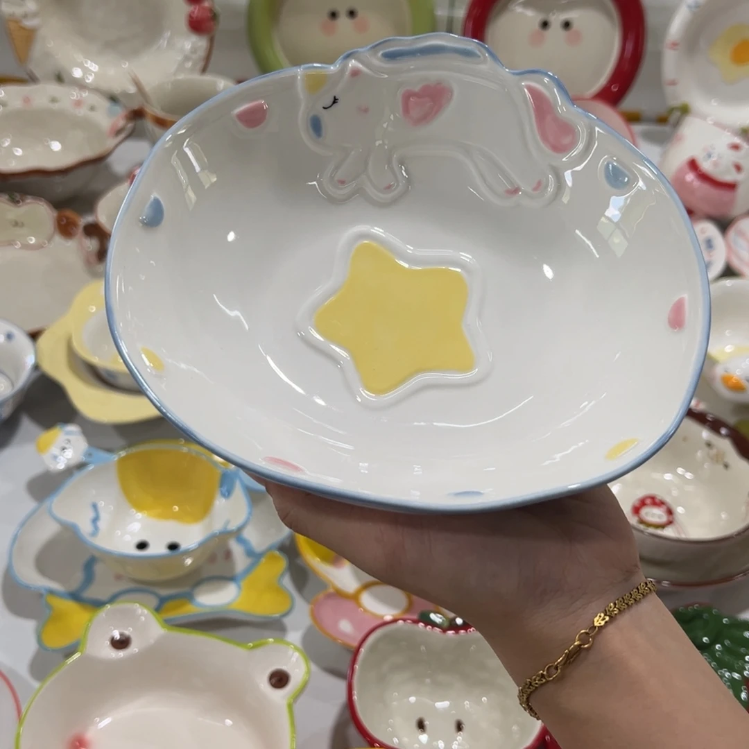 摆件高温陶瓷釉下彩正品7.5独角兽