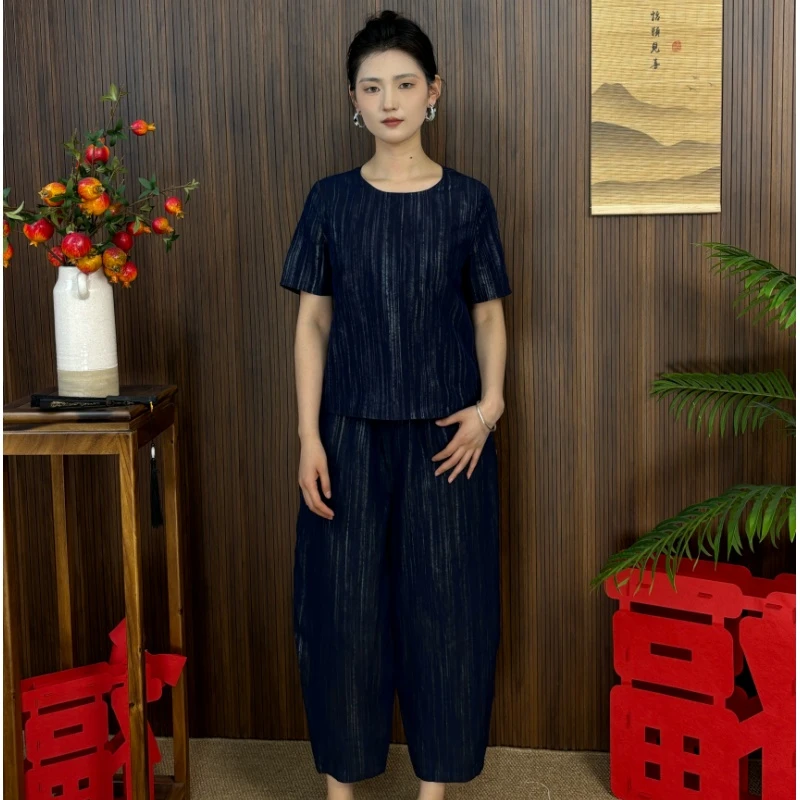 （99152）100桑蚕丝香云纱烫金彩龟双面穿上衣